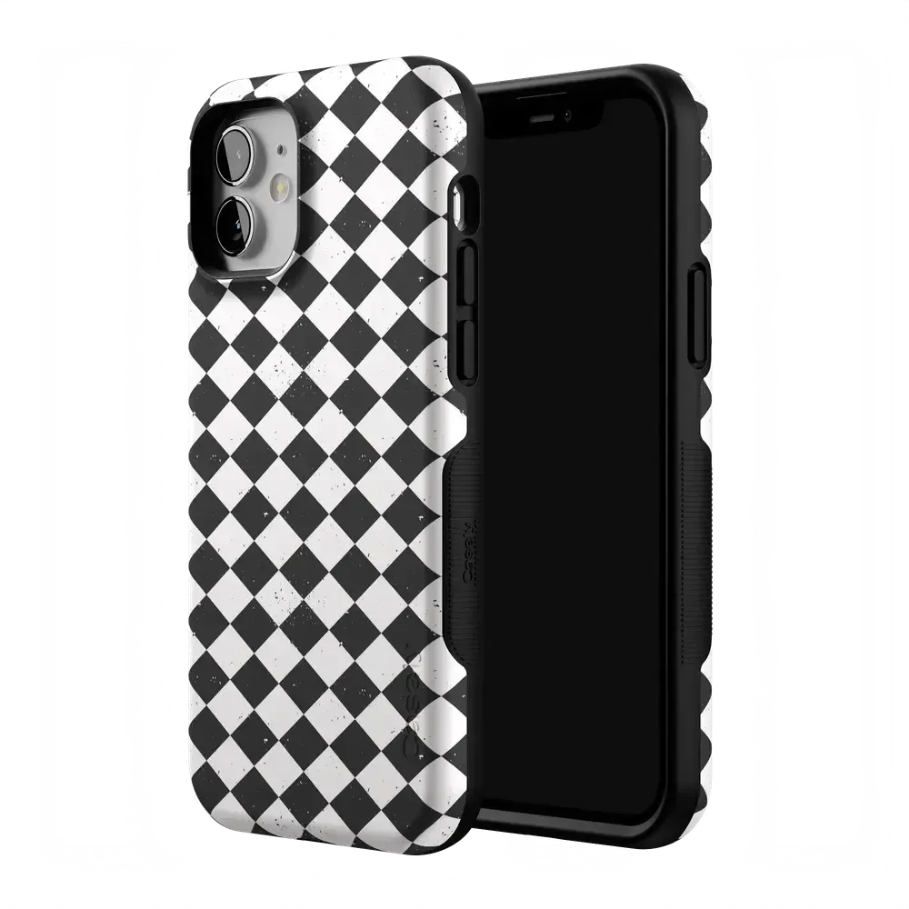 Salem's Hex | Black & White Checkered Case