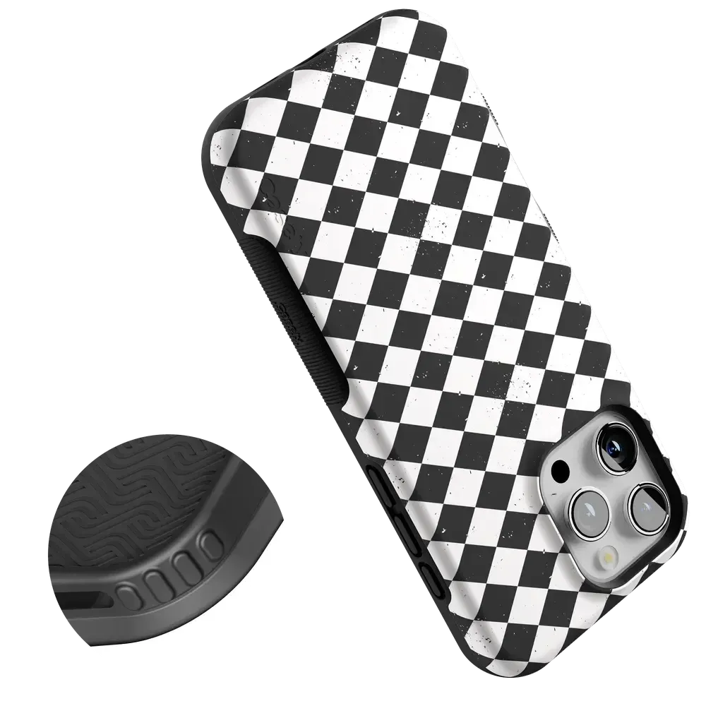 Salem's Hex | Black & White Checkered Case