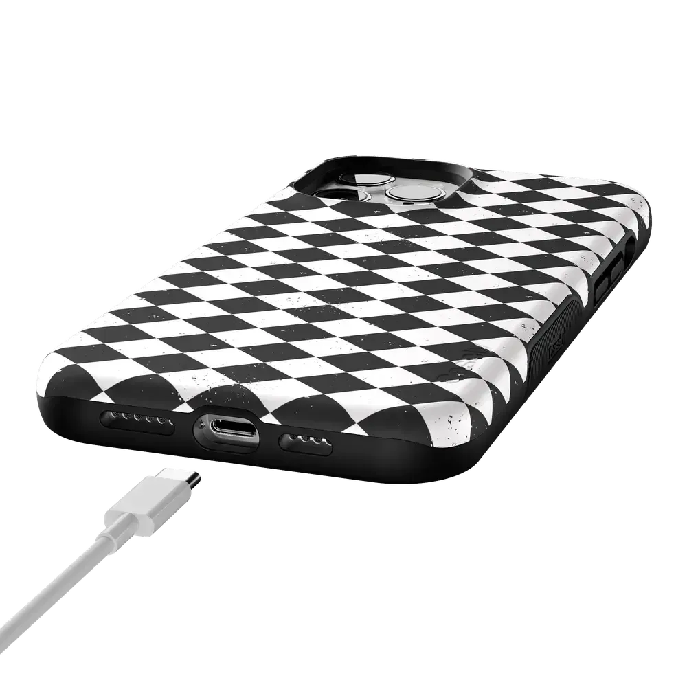 Salem's Hex | Black & White Checkered Case