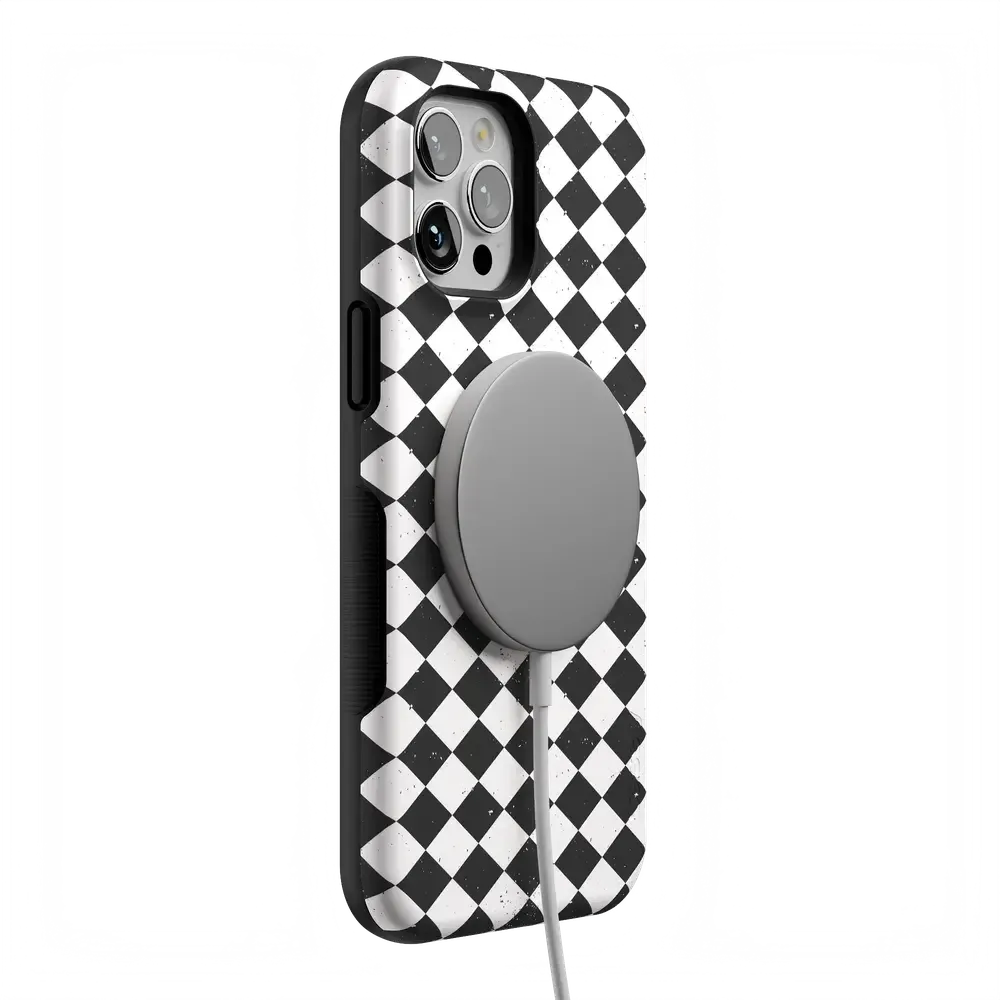 Salem's Hex | Black & White Checkered Case