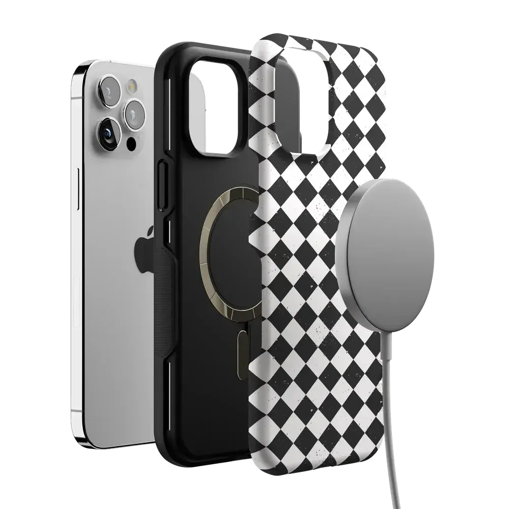 Salem's Hex | Black & White Checkered Case
