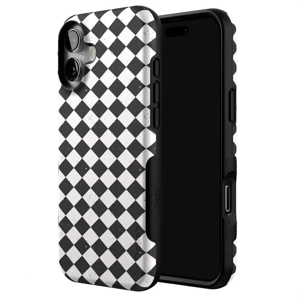 Salem's Hex | Black & White Checkered Case