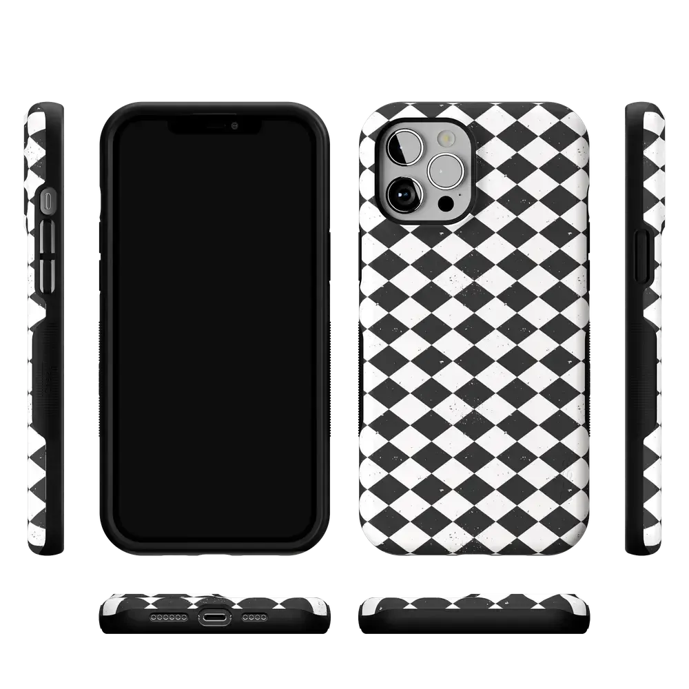 Salem's Hex | Black & White Checkered Case