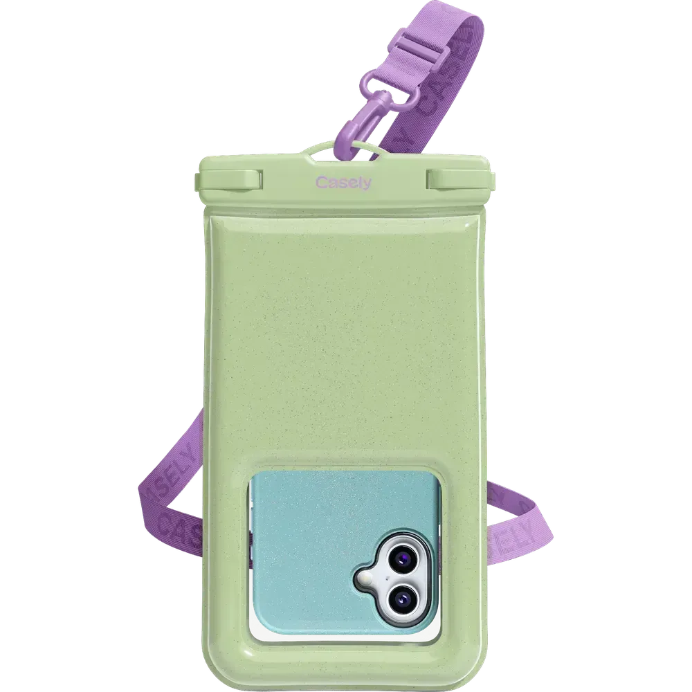 AquaBuddy | Kiwi Kiss Matcha Green Shimmer Waterproof Phone Pouch