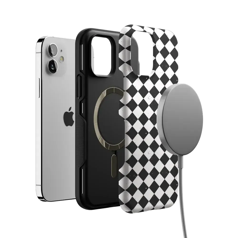 Salem's Hex | Black & White Checkered Case