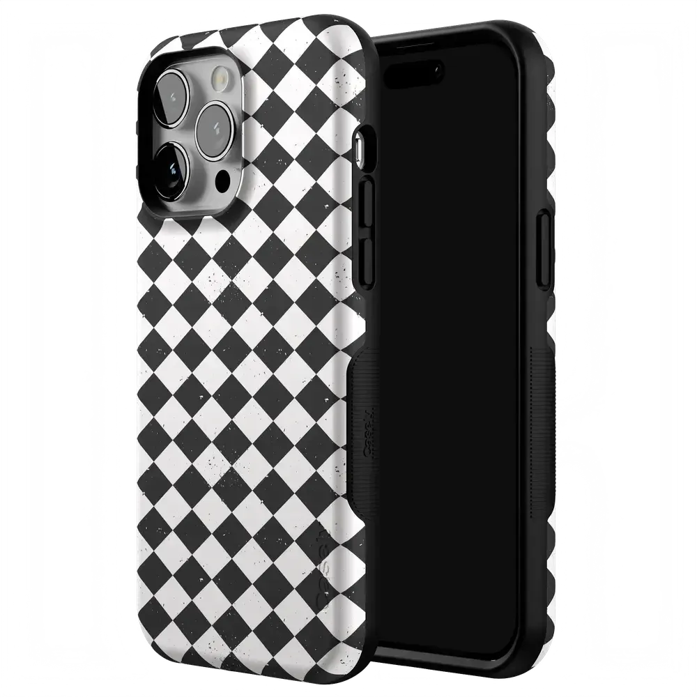 Salem's Hex | Black & White Checkered Case