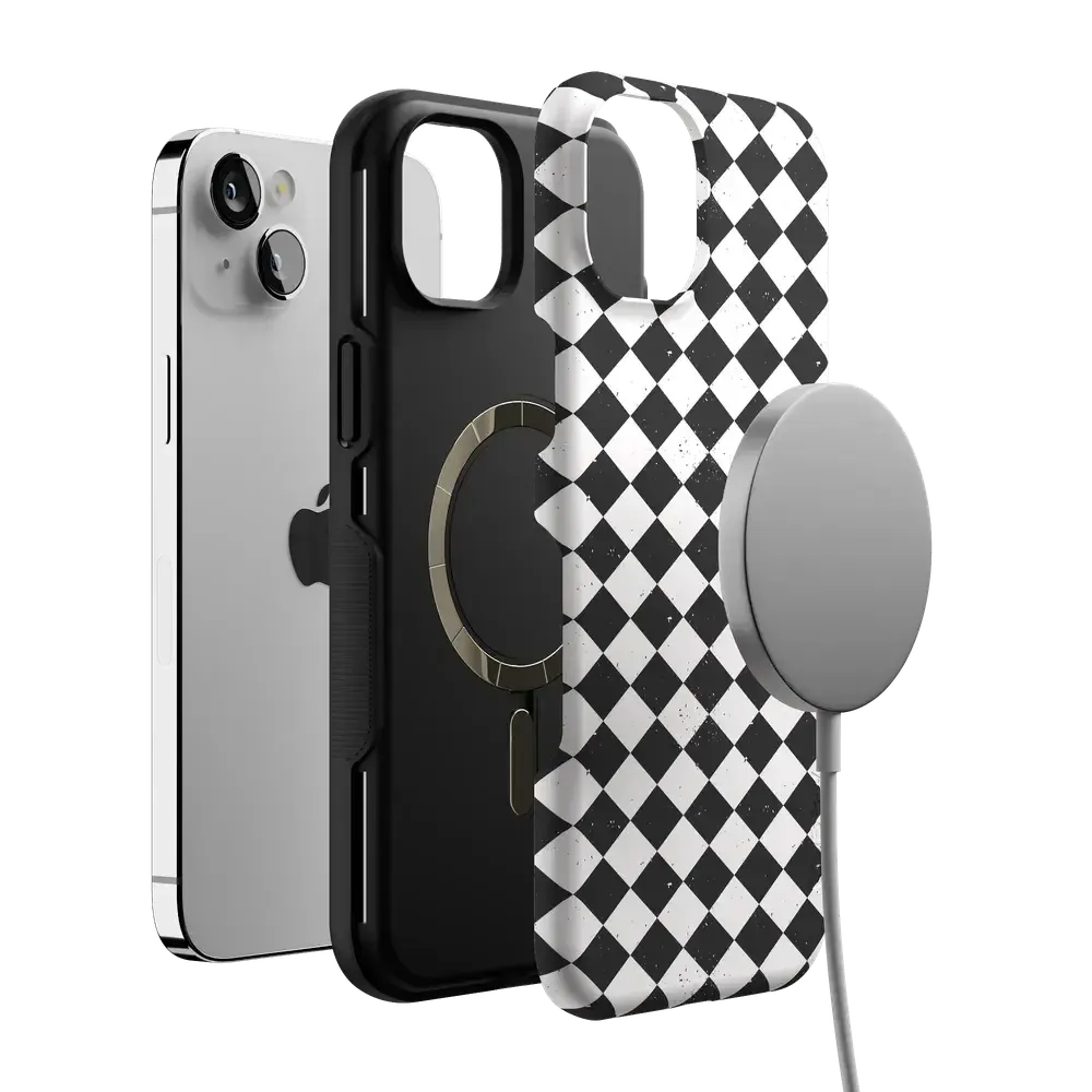 Salem's Hex | Black & White Checkered Case